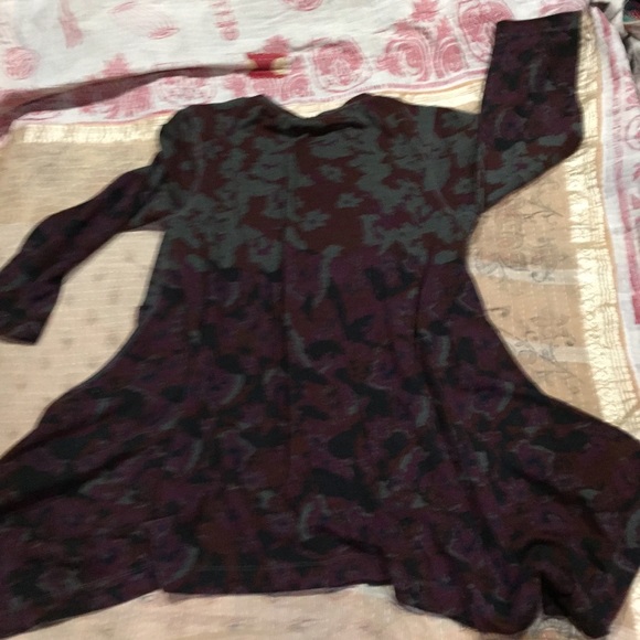Premise long sleeve grey burgundy tunic M - Picture 3 of 6